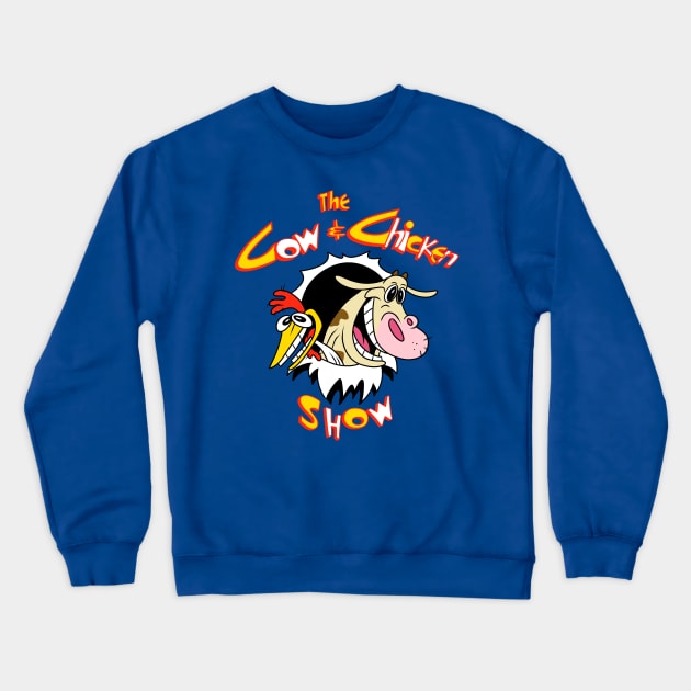 The cow and chicken show Crewneck Sweatshirt by absolemstudio